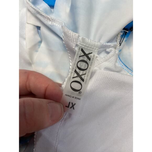 Xoxo Womens Tie Dye Cut Out One Piece Swimsuit XL (b40) - Picture 8 of 9